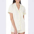 Julie | Womens Short Sleeve Cotton Shorts Pajama Set