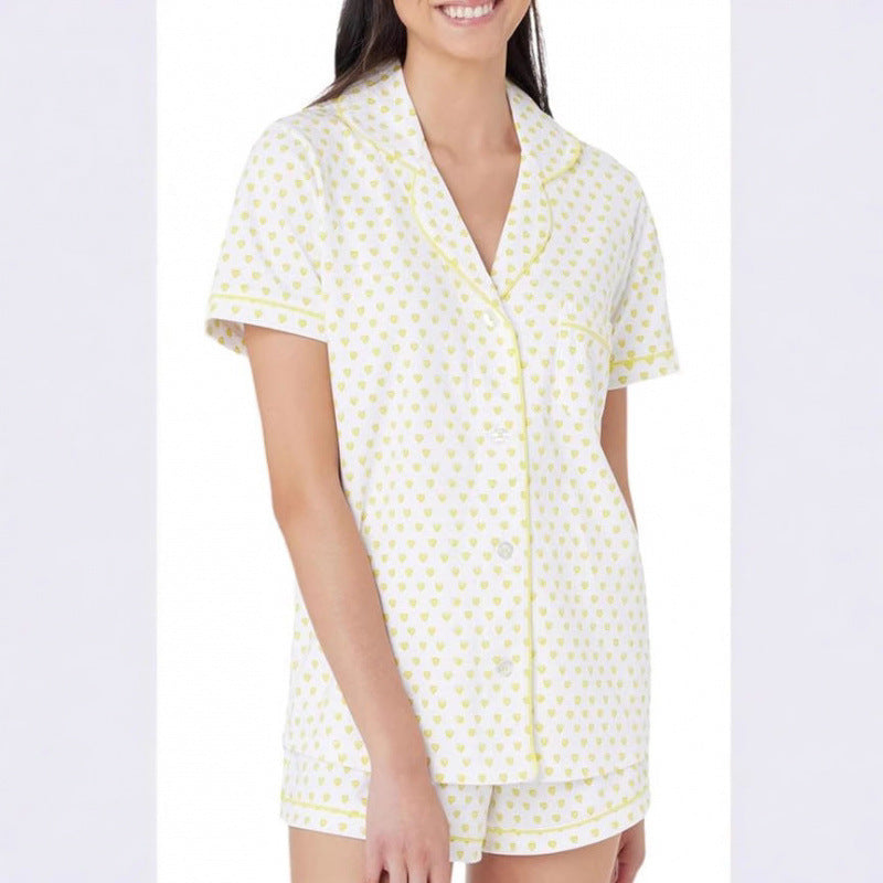 Julie | Womens Short Sleeve Cotton Shorts Pajama Set
