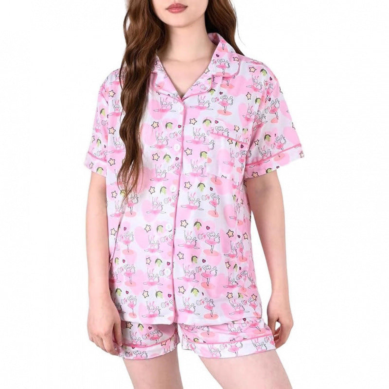 Julie | Womens Short Sleeve Cotton Shorts Pajama Set