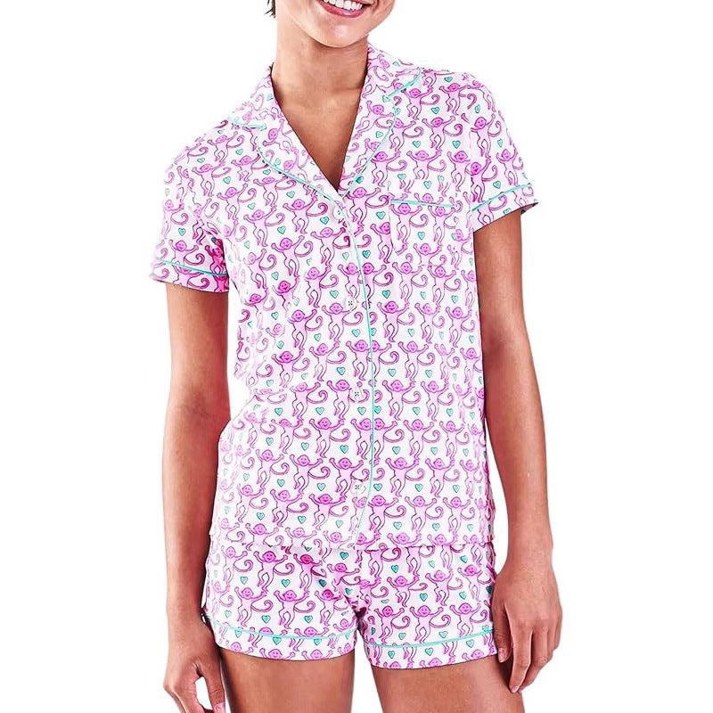 Julie | Womens Short Sleeve Cotton Shorts Pajama Set