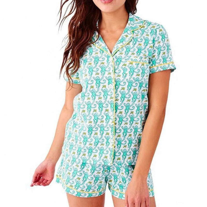 Julie | Womens Short Sleeve Cotton Shorts Pajama Set