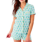 Julie | Womens Short Sleeve Cotton Shorts Pajama Set