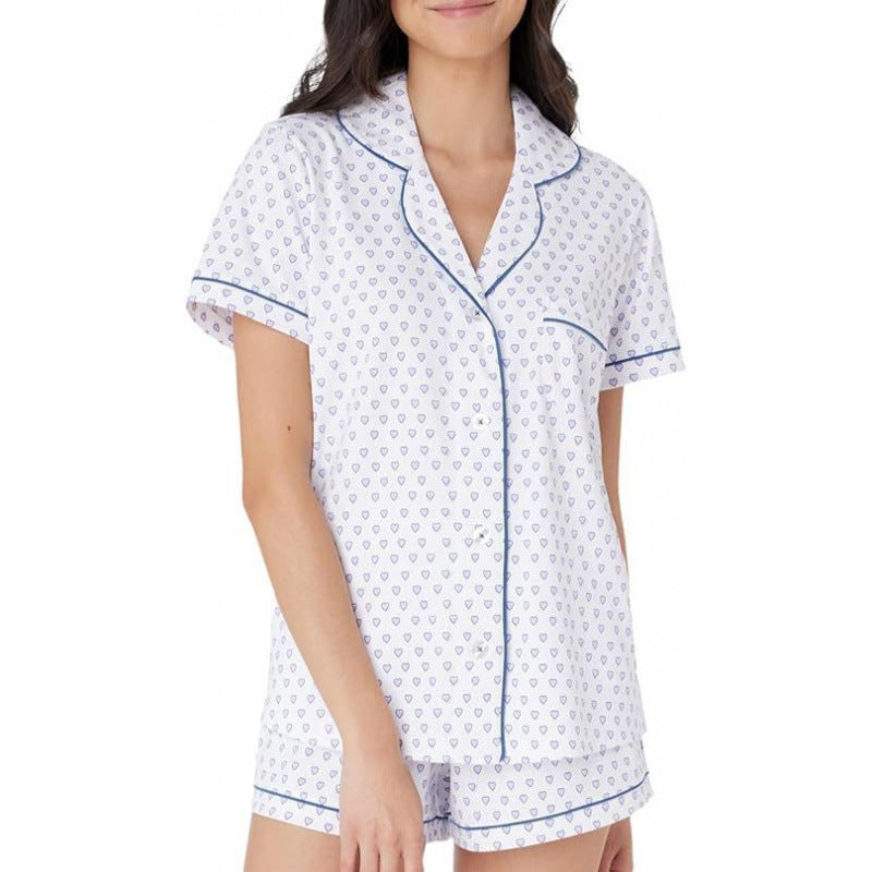 Julie | Womens Short Sleeve Cotton Shorts Pajama Set