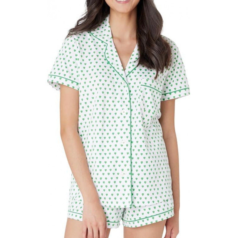 Julie | Womens Short Sleeve Cotton Shorts Pajama Set