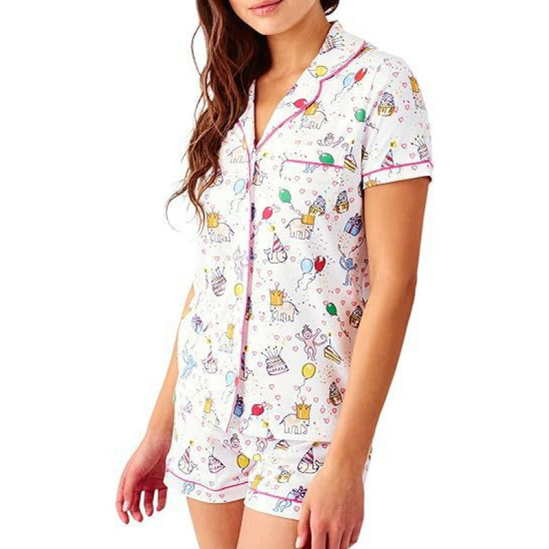 Julie | Womens Short Sleeve Cotton Shorts Pajama Set