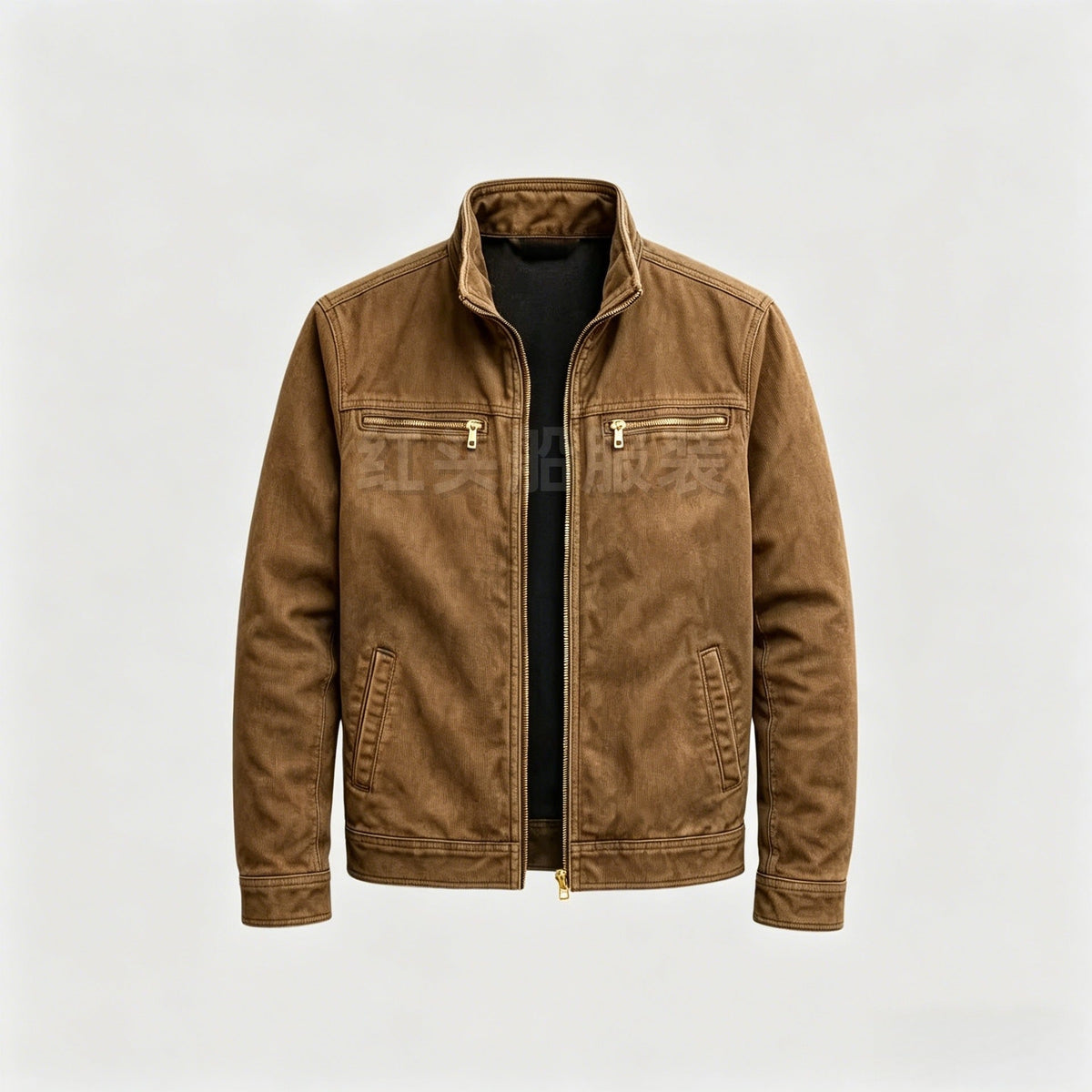 Kane | Mens Cotton Padded Work Jacket Lapel Full Zip Workwear Coat
