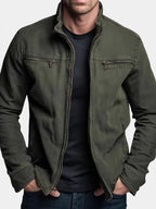 Kane | Mens Cotton Padded Work Jacket Lapel Full Zip Workwear Coat