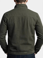 Kane | Mens Cotton Padded Work Jacket Lapel Full Zip Workwear Coat