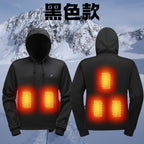 Kass | Mens Smart Heated Hooded Sweatshirt Winter Jacket - 2