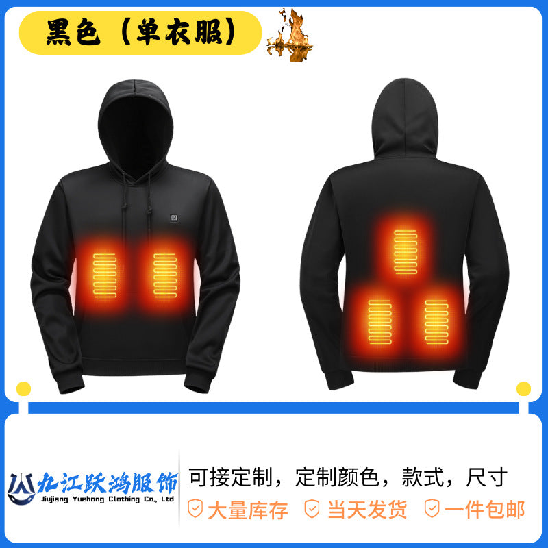 Kass | Mens Smart Heated Hooded Sweatshirt Winter Jacket - 7