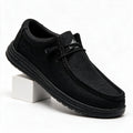 Kathy | Womens Slip On Canvas Shoes Cushioned Casual Loafers, Black