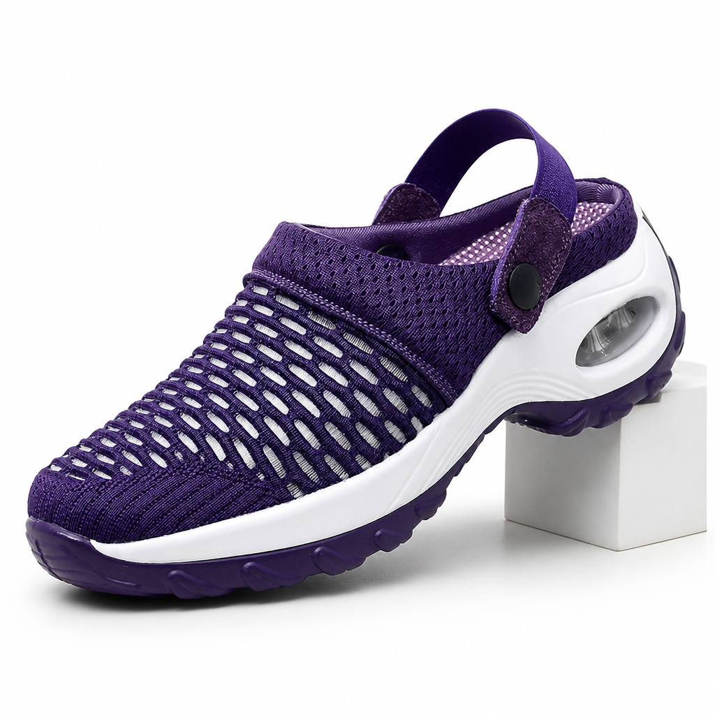 Kelsey | Womens Slip On Breathable Mesh Air Cushion Walking Sneakers