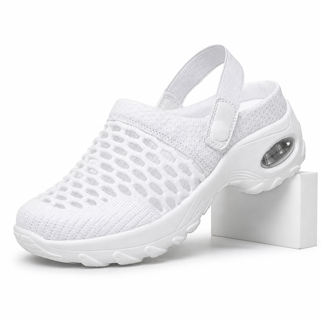 Kelsey | Womens Slip On Breathable Mesh Air Cushion Walking Sneakers