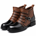 Ken | Mens Leather Biker Boots High Top Ankle Casual Footwear