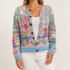 Kendra | Womens 3D Printed Zip Up Sweatshirt Cardigan Fall Spring Jacket, Multi