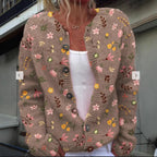 Kendra | Womens 3D Printed Zip Up Sweatshirt Cardigan Fall Spring Jacket