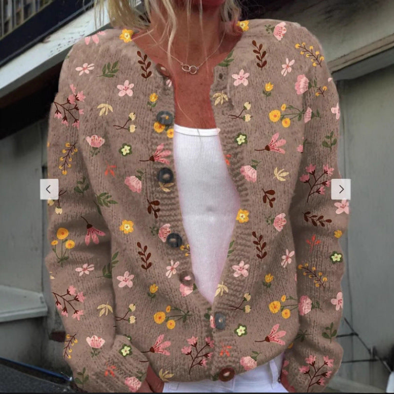 Kendra | Womens 3D Printed Zip Up Sweatshirt Cardigan Fall Spring Jacket