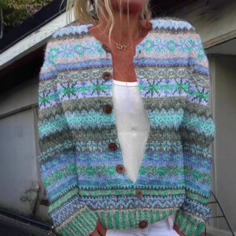 Kendra | Womens 3D Printed Zip Up Sweatshirt Cardigan Fall Spring Jacket