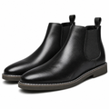Kenneth | Mens Leather Chelsea Boots Retro Ankle Casual Dress Footwear