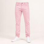 Kester | Mens Slim Fit Stretch Denim Casual Skinny Jeans, Pink
