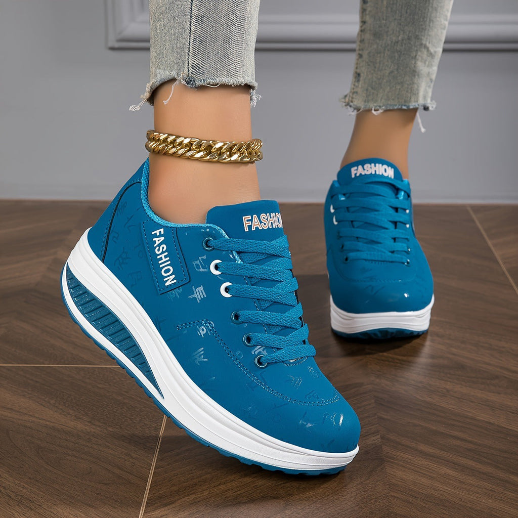 Kimberly | Womens Chunky Platform Lace Up Casual Fashion Walking Sneakers