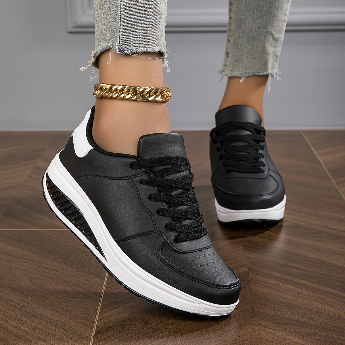 Kimberly | Womens Chunky Platform Lace Up Casual Fashion Walking Sneakers