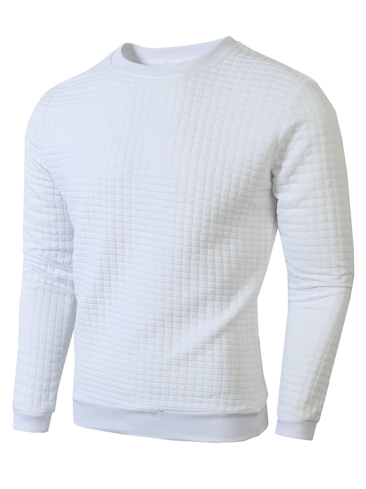 Kurt | Mens Checkered Crewneck Sweatshirt Knit Pullover Sweater
