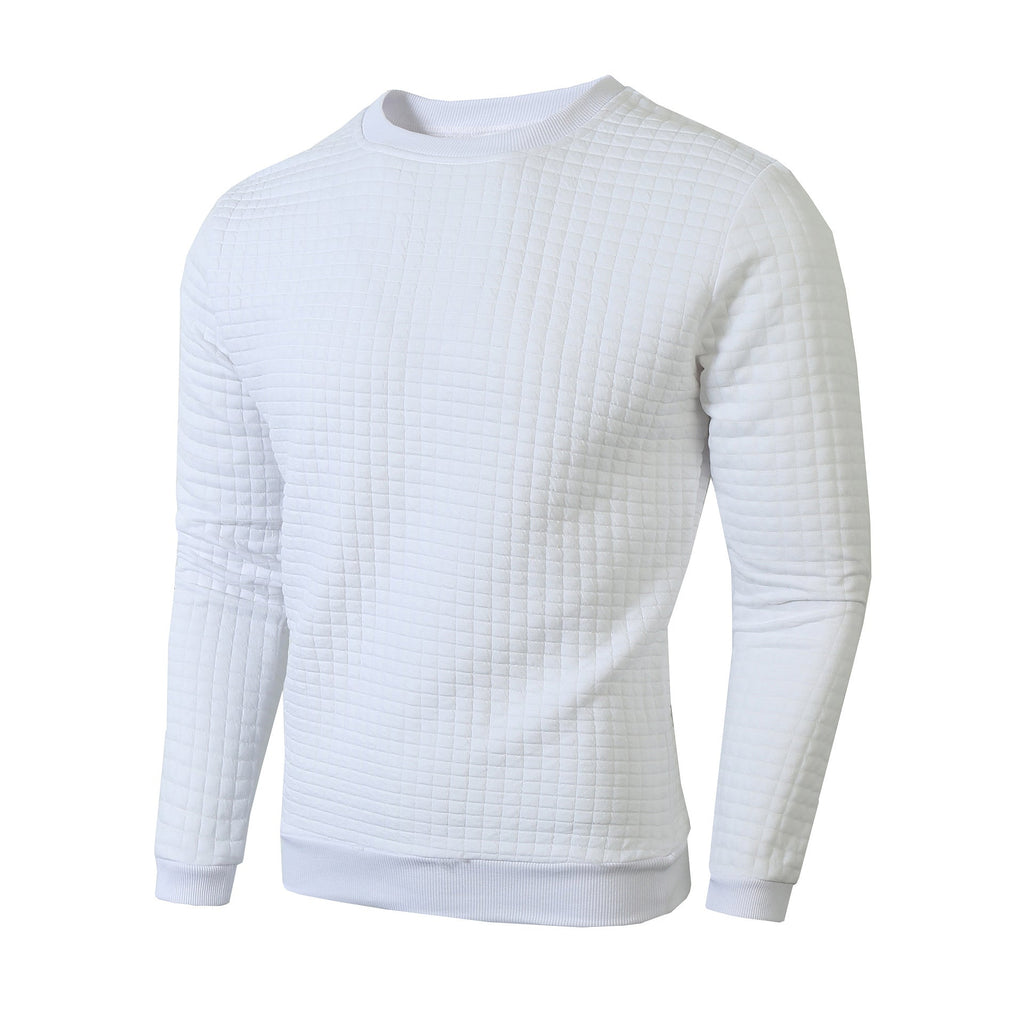 Kurt | Mens Checkered Crewneck Sweatshirt Knit Pullover Sweater