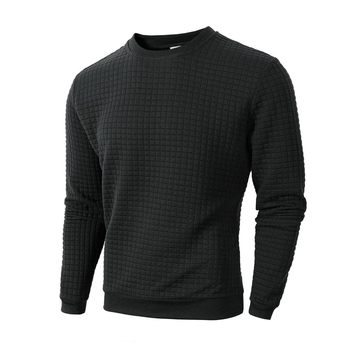 Kurt | Mens Checkered Crewneck Sweatshirt Knit Pullover Sweater