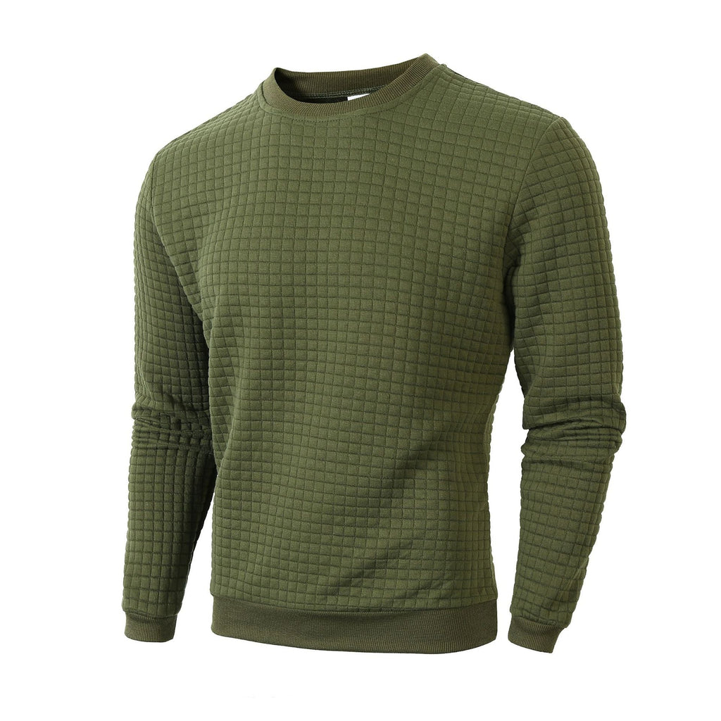 Kurt | Mens Checkered Crewneck Sweatshirt Knit Pullover Sweater
