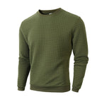 Kurt | Mens Checkered Crewneck Sweatshirt Knit Pullover Sweater