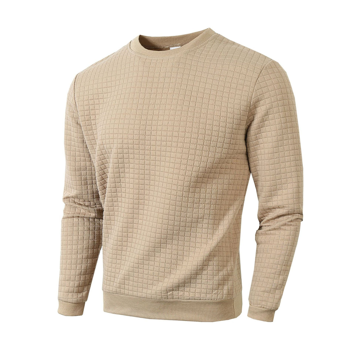 Kurt | Mens Checkered Crewneck Sweatshirt Knit Pullover Sweater