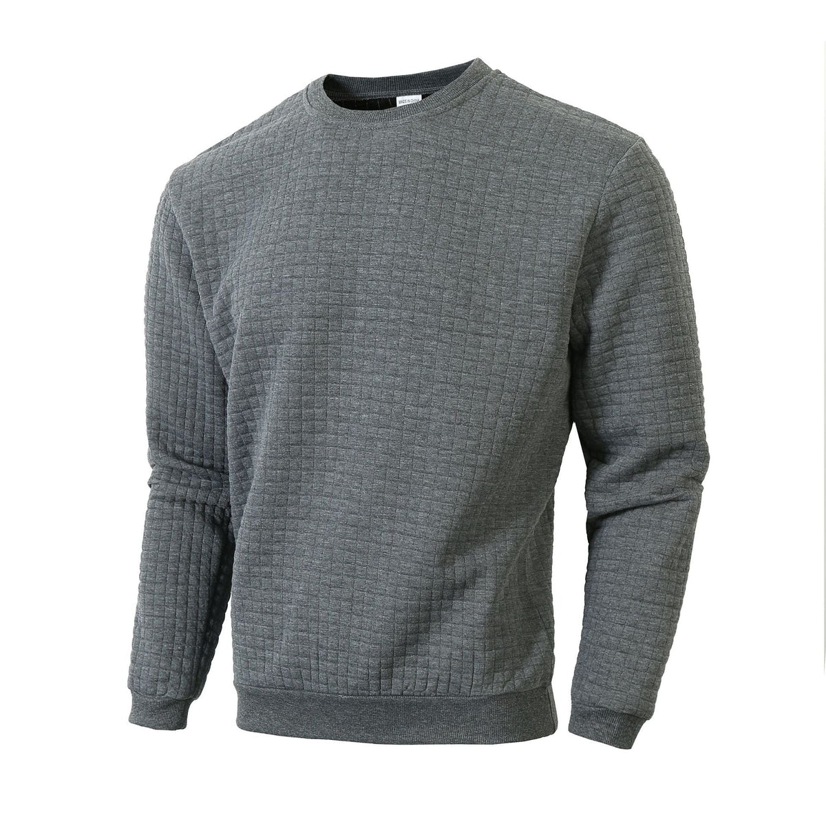 Kurt | Mens Checkered Crewneck Sweatshirt Knit Pullover Sweater