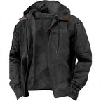 Lachlan | Mens Fleece Lined Hooded Winter Jacket, Black