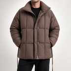 Lambert | Mens Puffer Padded Warm Winter Down Jacket, Brown