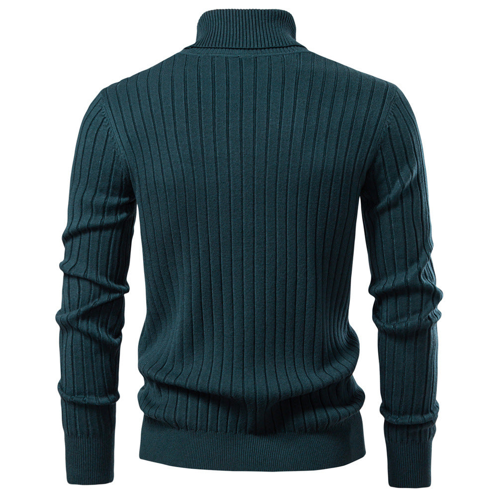 Lance | Mens Turtleneck Sweater Knit Roll Neck Warm Winter Pullover