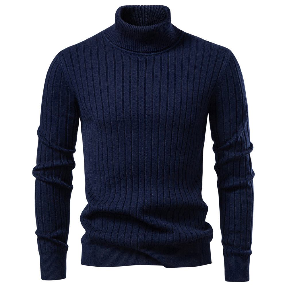 Lance | Mens Turtleneck Sweater Knit Roll Neck Warm Winter Pullover