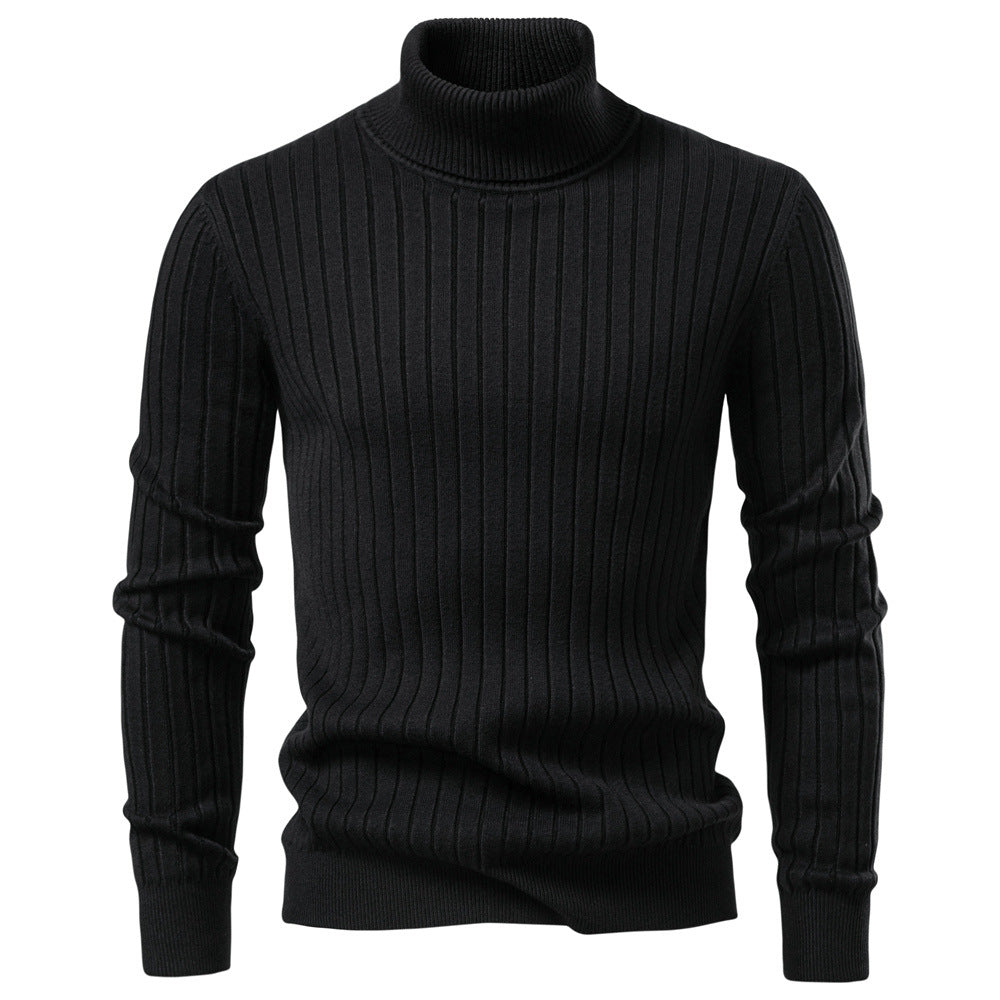 Lance | Mens Turtleneck Sweater Knit Roll Neck Warm Winter Pullover