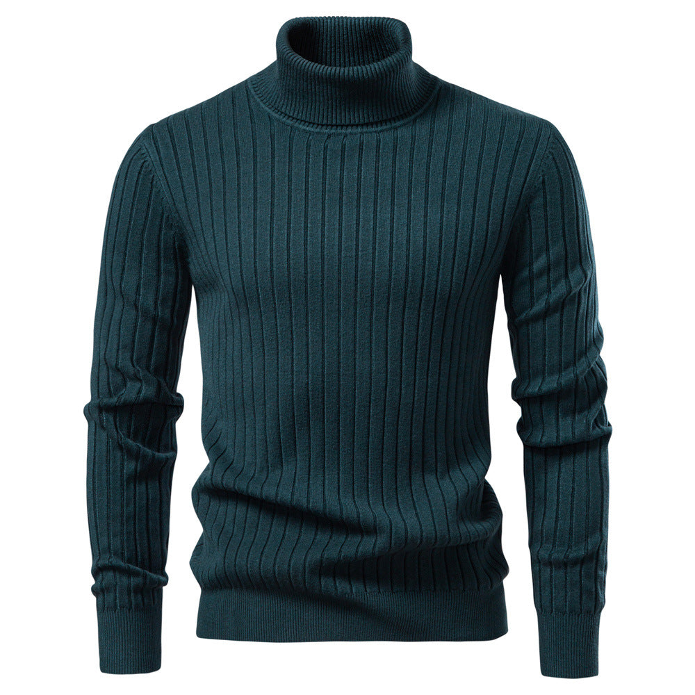 Lance | Mens Turtleneck Sweater Knit Roll Neck Warm Winter Pullover