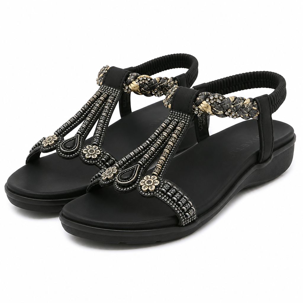 Landry | Womens Lightweight Elastic Band Slide Sandals