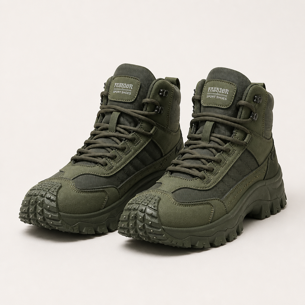 Laney | Womens Lace Up Tactical Hiking Boots, Army Green