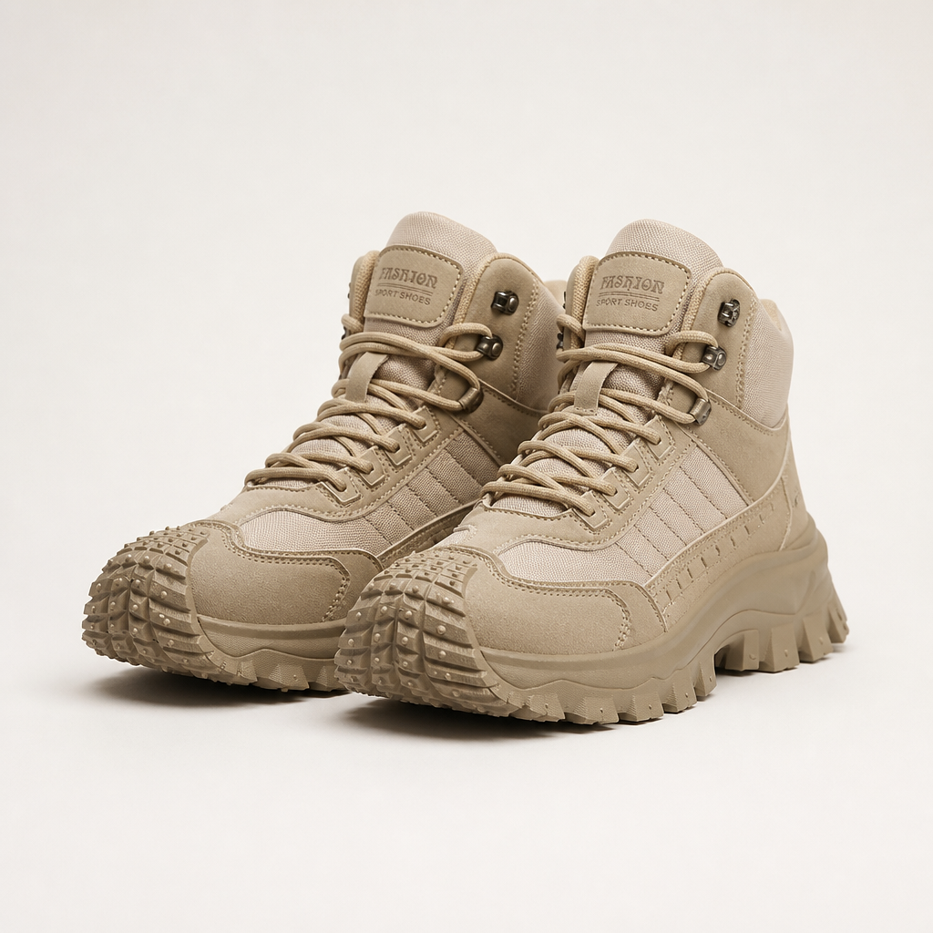 Laney | Womens Lace Up Tactical Hiking Boots, Khaki