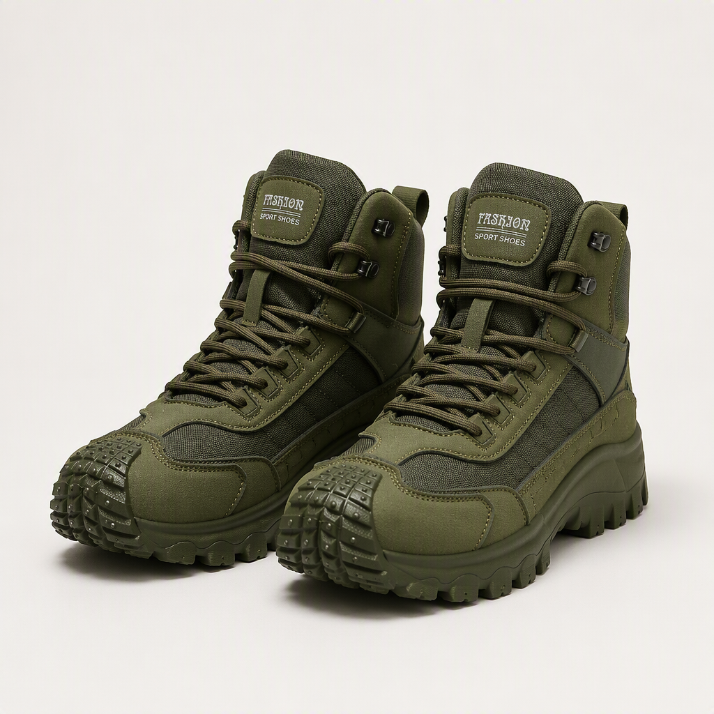 Laney | Womens Lace Up Tactical Hiking Boots, Army Green 2