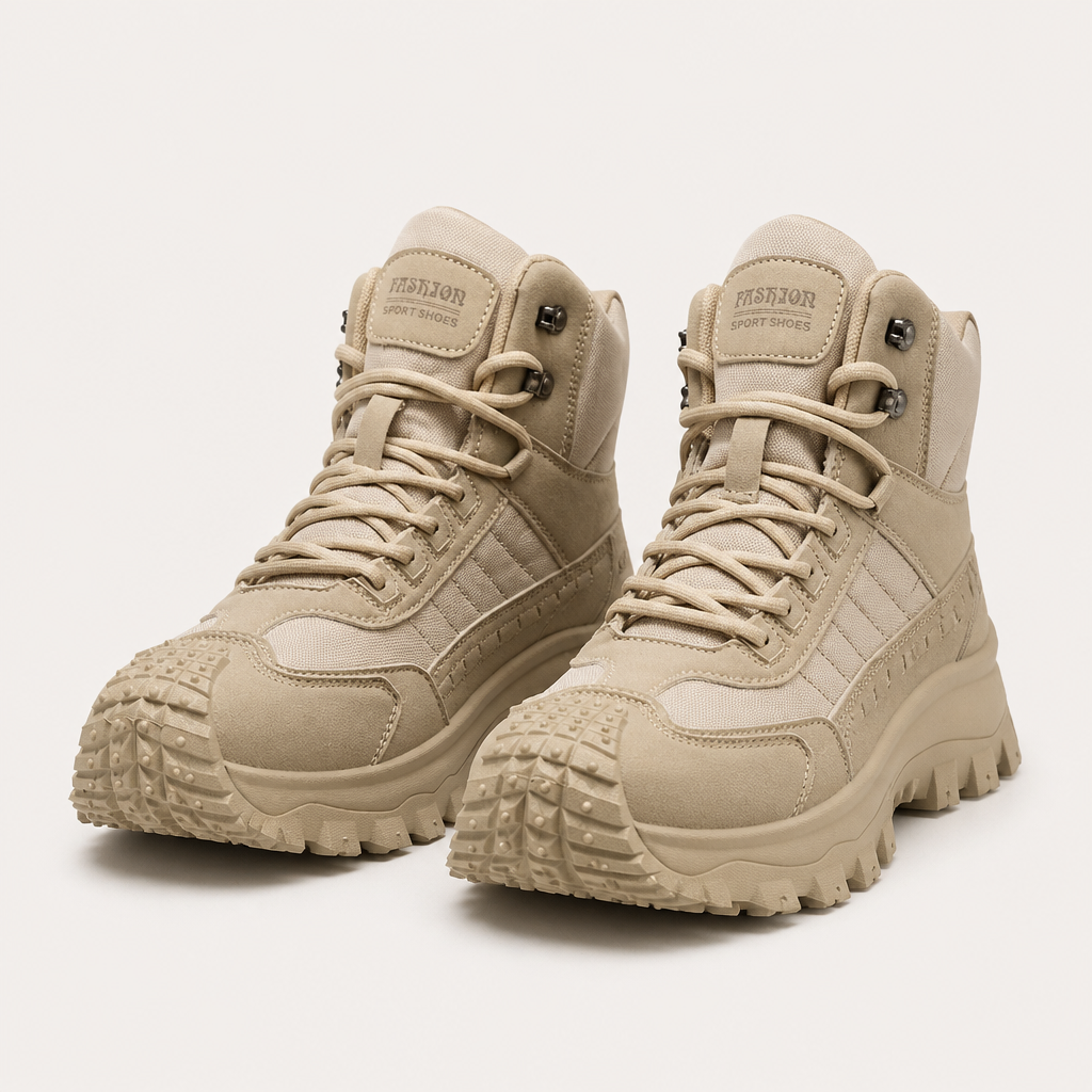 Laney | Womens Lace Up Tactical Hiking Boots, Khaki 3