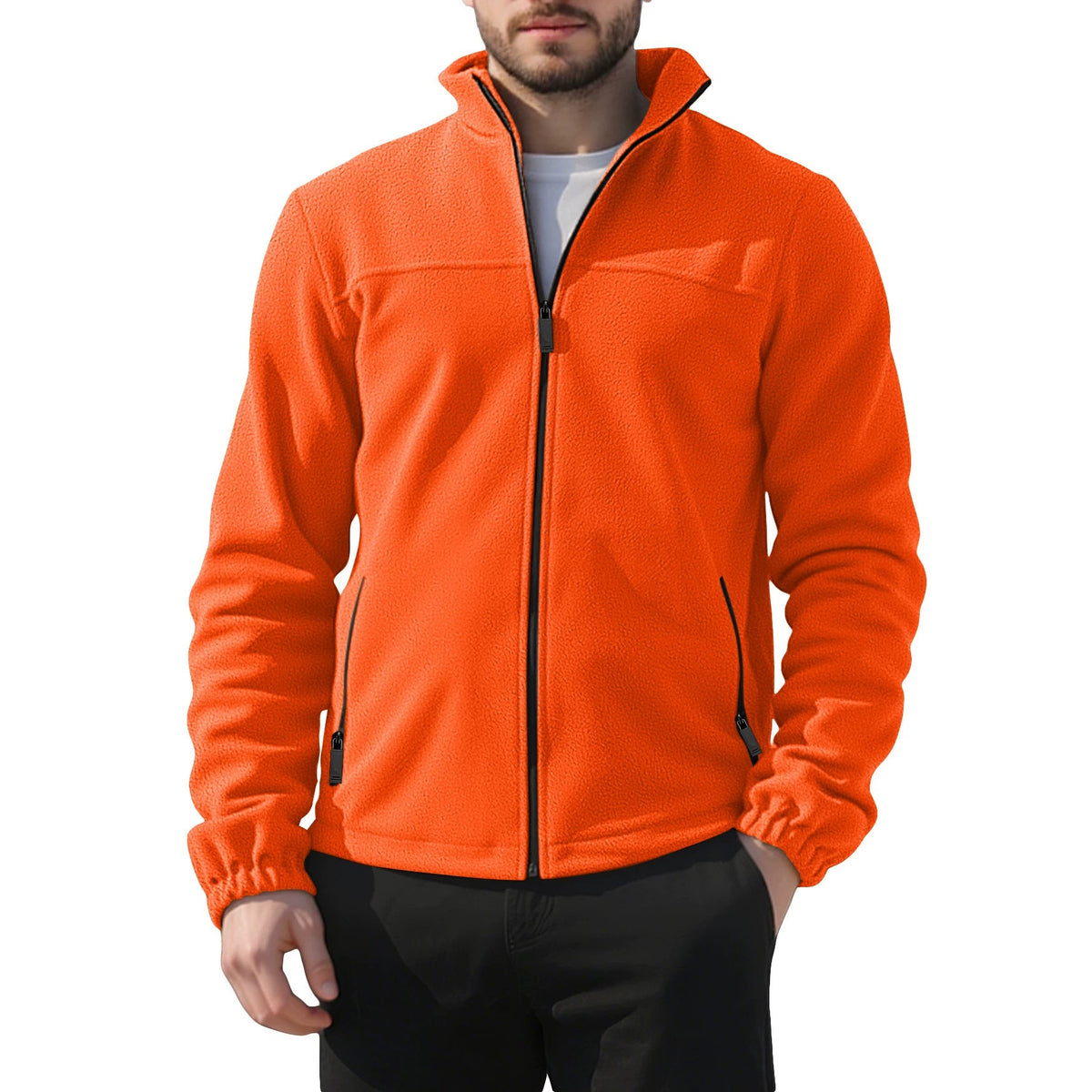 Langston | Mens Fleece Lined Winter Jacket Warm Stand Collar Coat
