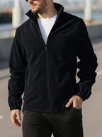 Langston | Mens Fleece Lined Winter Jacket Warm Stand Collar Coat