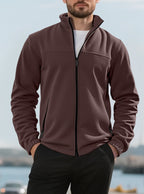 Langston | Mens Fleece Lined Winter Jacket Warm Stand Collar Coat