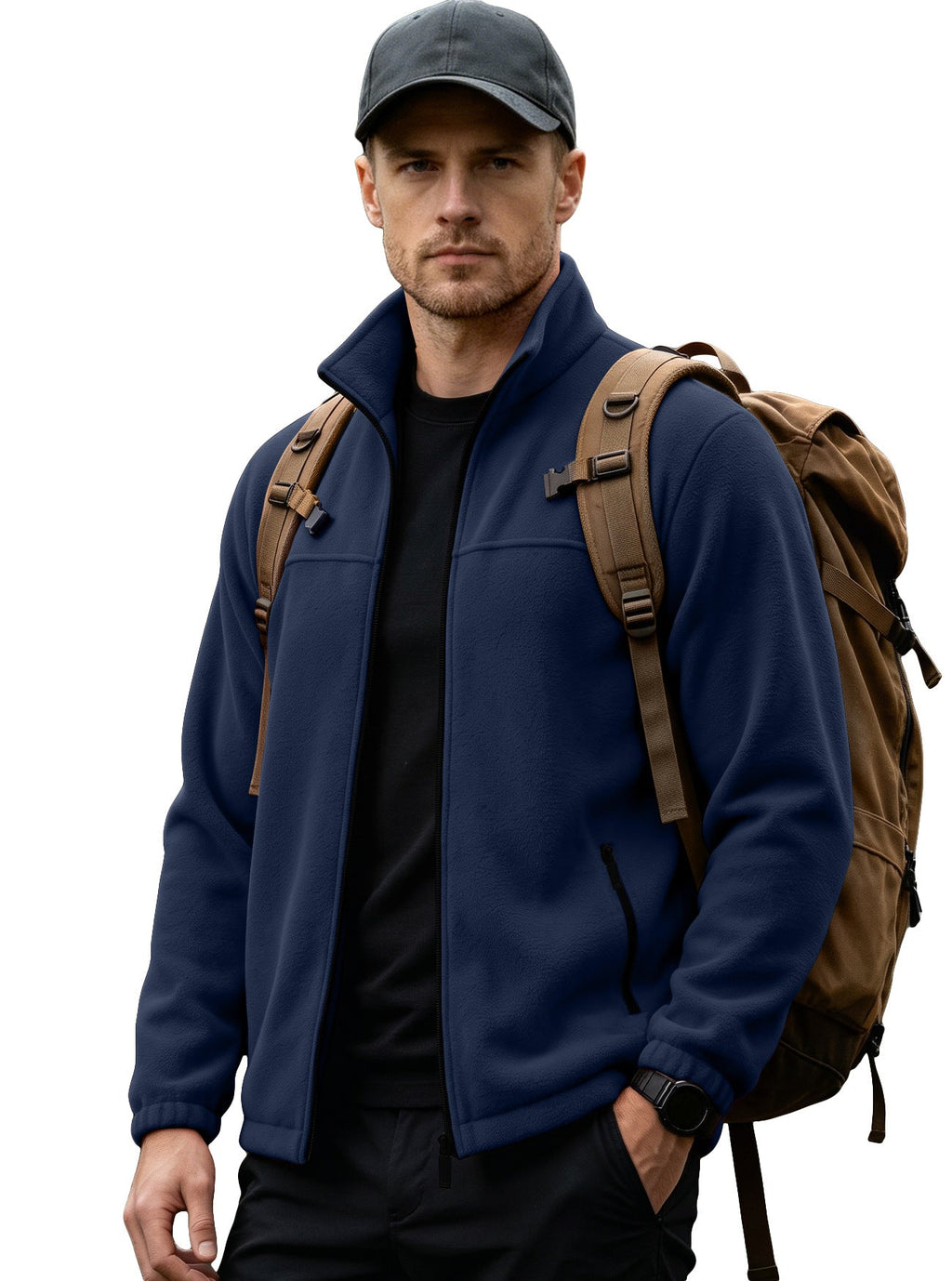 Langston | Mens Fleece Lined Winter Jacket Warm Stand Collar Coat