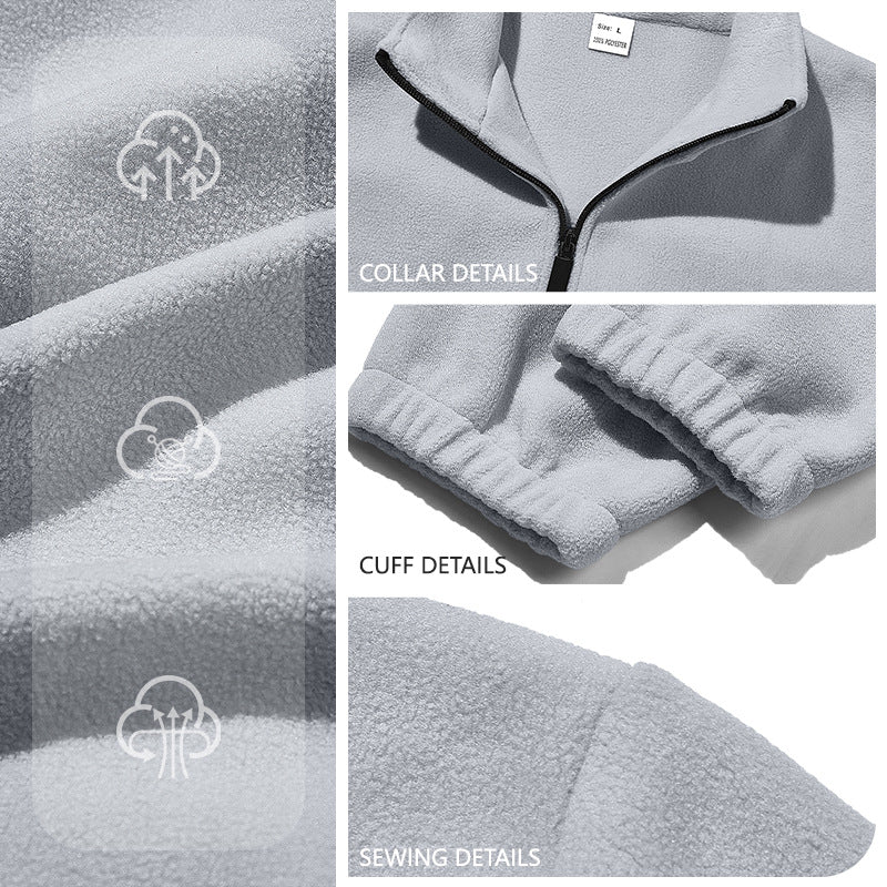 Langston | Mens Fleece Lined Winter Jacket Warm Stand Collar Coat