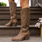 Laura | Womens Cowboy Boots Western Embroidered Slip On Fashion